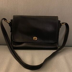 Vintage Made In NYC USA Coach Black Crossbody